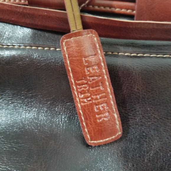 La Pailipe vintage brown large leather trim purse - Picture 3 of 11